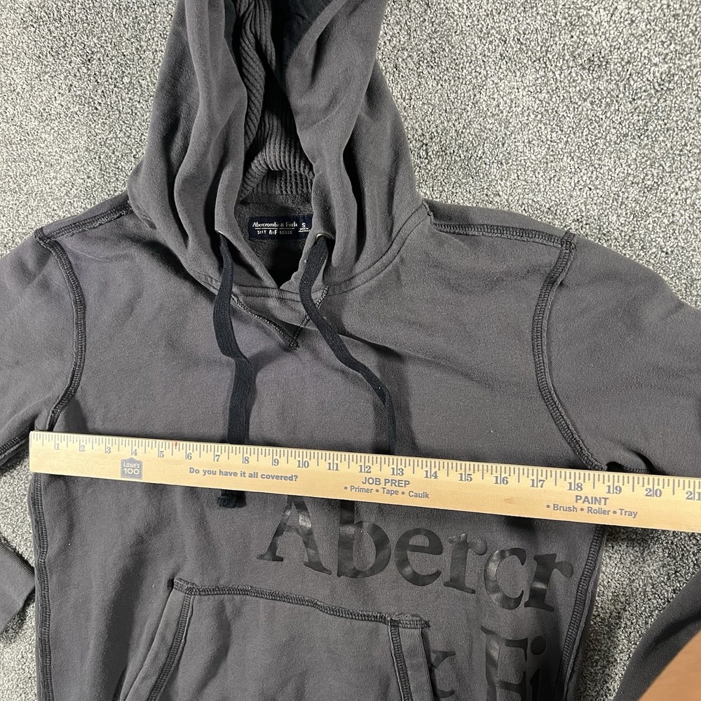 Abercrombie & Fitch Men’s Gray Pullover Hoodie Graphic A&F Fleece Size Small - Picture 7 of 10